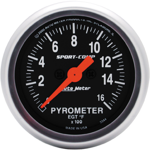 Auto Meter Sport-Comp Pyrometer Gauge Kit 3344 - Click Image to Close