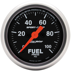 Auto Meter Sport-Comp Fuel Pressure Gauge Kit 3363 - Click Image to Close