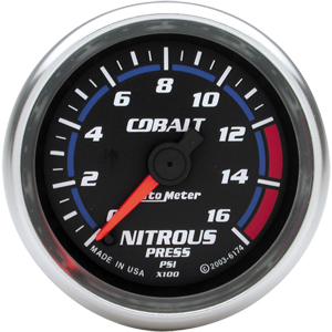 Auto Meter Cobalt Series Nitrous Pressure Gauge 6174 - Click Image to Close