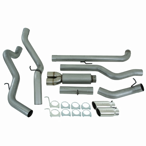 MBRP 4" Dual Installer Series Downpipe-Back Exhaust System S6006AL - Click Image to Close