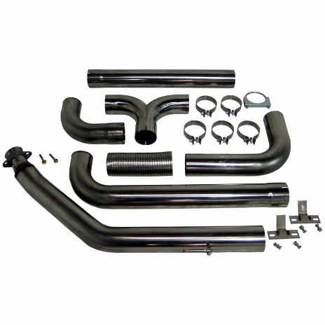 MBRP 4" XP Series Turbo-Back Dual Exhaust Stack System S8100409 - Click Image to Close