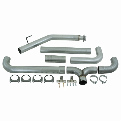 MBRP 4" Installer Series Dual Turbo-Back Exhaust Stack System S8100AL - Click Image to Close