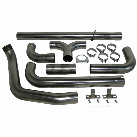 MBRP 4" XP Series Turbo-Back Dual Exhaust Stack System S8200409 - Click Image to Close