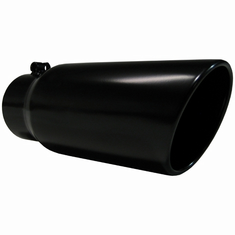MBRP Black Angled Rolled End Single Wall Exhaust Tip (4" Inlet, 5" Outlet) T5051BLK - Click Image to Close