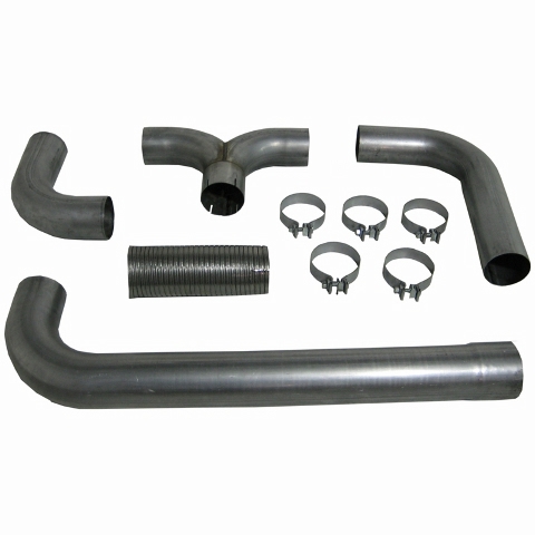 MBRP 4" Installer Series Dual Stack T-Pipe Kit UT2001 - Click Image to Close